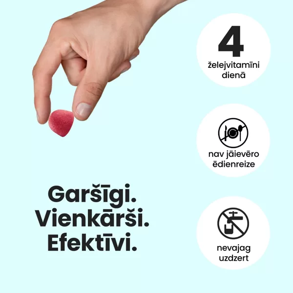 Tikai 4 želejas konfektes dienā